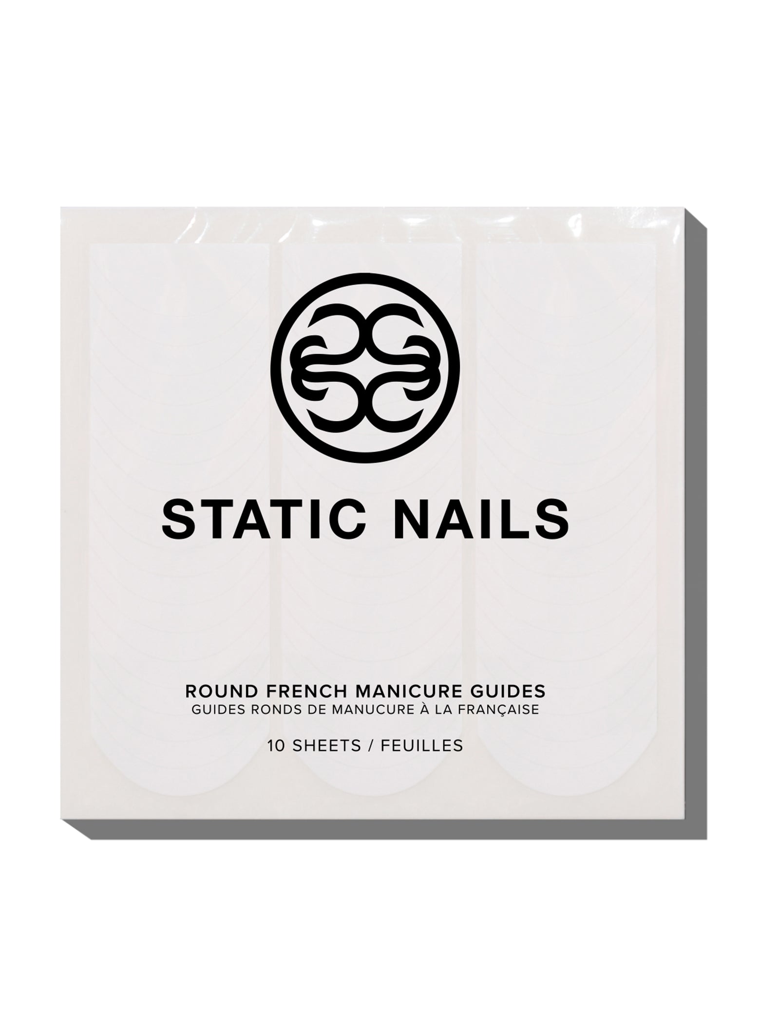 LIQUID GLASS LACQUER NAIL ART STICKER GUIDES, ROUND