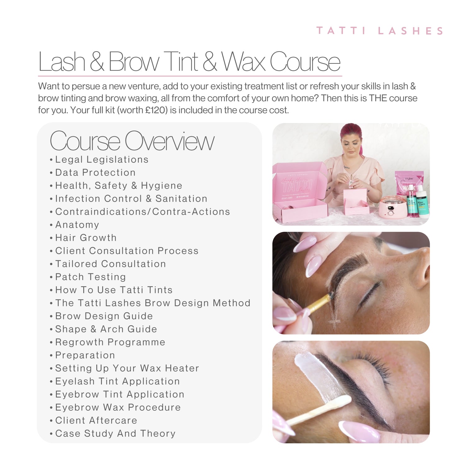 Online Lash & Brow Wax Training Course with Kit 4 Online Lash & Brow Wax Training Course with Kit